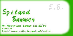 szilard bammer business card